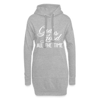 Le dessein chrétien Dieu est bon tout le temps - Sweat-shirt à capuche long Femme - gris chiné - Devant