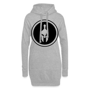 Spartaner Helm - Hoodie-Kleid - Grau meliert - Vorne