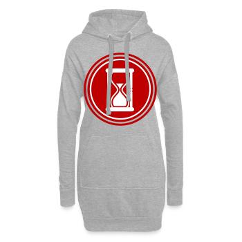 Sanduhr Symbol - Hoodie-Kleid - Grau meliert - Vorne