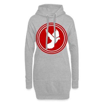 Taube symbol - Hoodie-Kleid - Grau meliert - Vorne