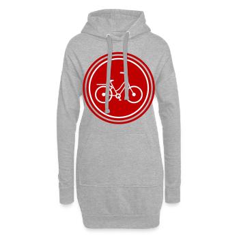 Fahrrad Icon - Hoodie-Kleid - Grau meliert - Vorne