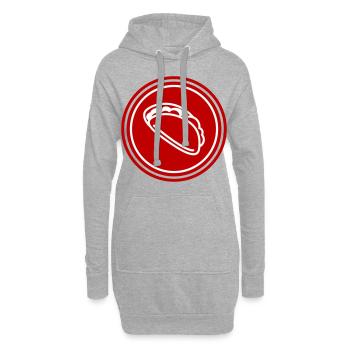Burrito Symbol - Hoodie-Kleid - Grau meliert - Vorne