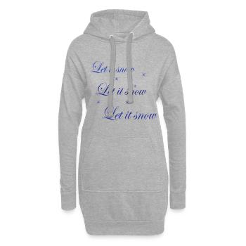 Let it snow 2 - Hoodie-Kleid - Grau meliert - Vorne