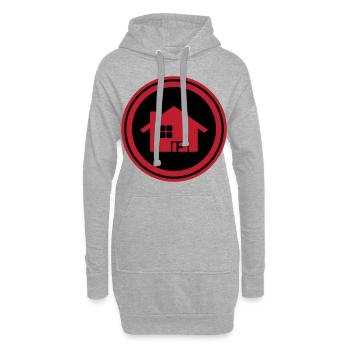 Haus Immobilie - Hoodie-Kleid - Grau meliert - Vorne