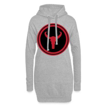 Bulle Skelett - Hoodie-Kleid - Grau meliert - Vorne