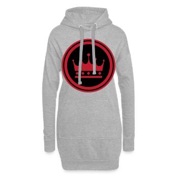 Krone Symbol - Hoodie-Kleid - Grau meliert - Vorne