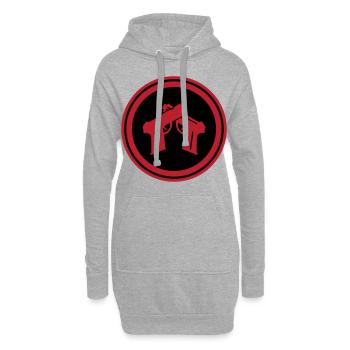 Pistole Symbol - Hoodie-Kleid - Grau meliert - Vorne