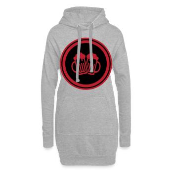 Bierglas Symbol - Hoodie-Kleid - Grau meliert - Vorne