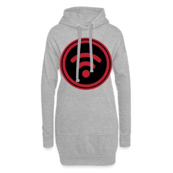 Wlan Internet - Hoodie-Kleid - Grau meliert - Vorne