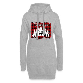 Stille Nacht Weihnachten Geschenk - Hoodie-Kleid - Grau meliert - Vorne