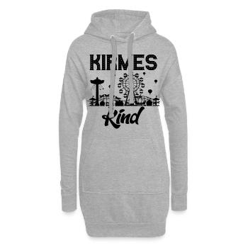 Kirmeskind Jahrmarkt Rummel Volksfest Schausteller - Hoodie-Kleid - Grau meliert - Vorne