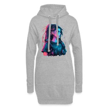 Wunderschönes Mädchen für Romanliebhaber - Hoodie-Kleid - Grau meliert - Vorne