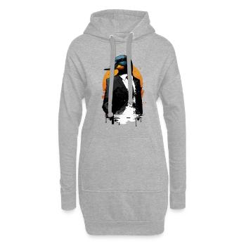 Canard - Sweat-shirt à capuche long Femme - gris chiné - Devant