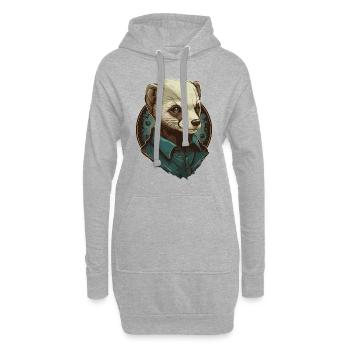 Ferrent im Hemd - Hoodie-Kleid - Grau meliert - Vorne