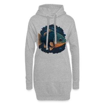 Aquarium Ventilator - Hoodie-Kleid - Grau meliert - Vorne