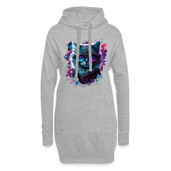 Neo Katze - Hoodie-Kleid - Grau meliert - Vorne