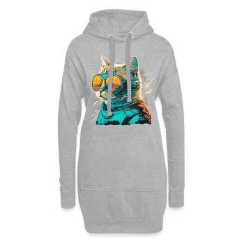 Sandkatze - Hoodie-Kleid - Grau meliert - Vorne