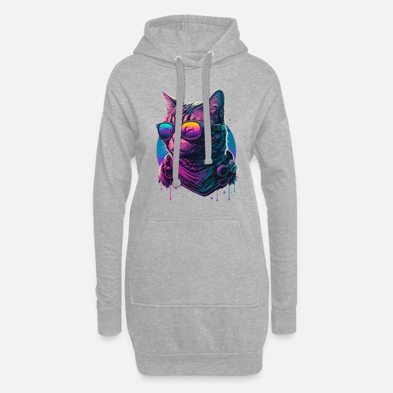 Analog - Hoodie-Kleid - Grau meliert