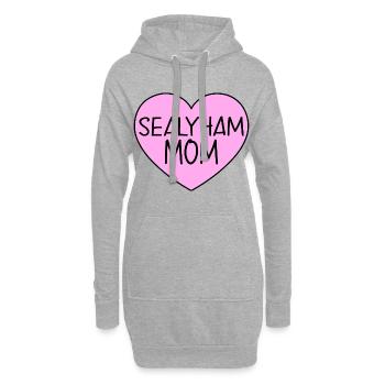 Sealyham Terrier Mom Mama Heart Pink - Hoodie Dress - heather grey - Front