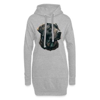 Guter Labrador Retriever - Hoodie-Kleid - Grau meliert - Vorne