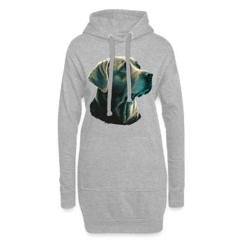 Bright Labrador Retriever - Hoodie-Kleid - Grau meliert - Vorne