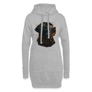 Schöne Labrador Retriever Illustration - Hoodie-Kleid - Grau meliert - Vorne