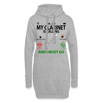 Clarinet Player Klarinetten Sprüche Lustige Witzig - Hoodie-Kleid - Grau meliert - Vorne