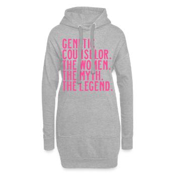 Conseillère en génétique Fille Conseillère en génétique Sprüch - Sweat-shirt à capuche long Femme - gris chiné - Devant
