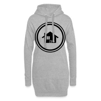 Maison Symbole Accueil - Sweat-shirt à capuche long Femme - gris chiné - Devant