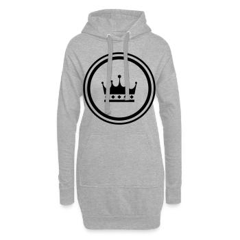 Krone Symbol - Hoodie-Kleid - Grau meliert - Vorne