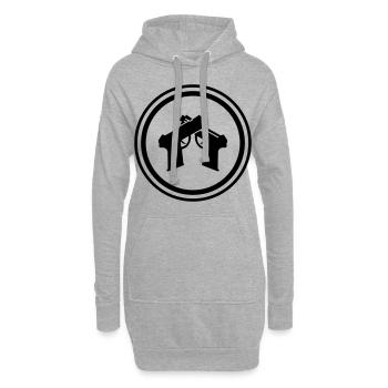 Pistole Symbol - Hoodie-Kleid - Grau meliert - Vorne