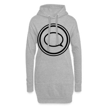 Ballon - Sweat-shirt à capuche long Femme - gris chiné - Devant