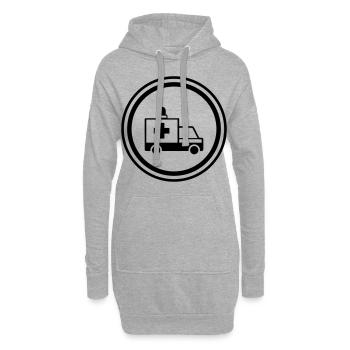 Krankenwagen Ambulance - Hoodie-Kleid - Grau meliert - Vorne