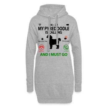 Standard Pyredoodle Lustige Spruch Witzig humor - Hoodie-Kleid - Grau meliert - Vorne