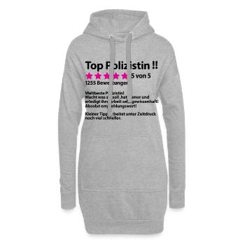Polizistin Abschied Ruhestand Sprüche für Kollegin - Hoodie-Kleid - Grau meliert - Vorne
