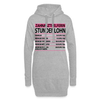 Zahnarzthelferin Abschiedsgeschenk Sprüche Lustige - Hoodie-Kleid - Grau meliert - Vorne