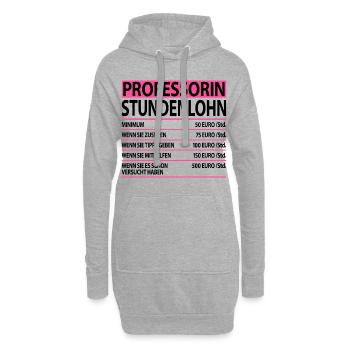 Professorin Lustige Sprüche Witzig Dankeschön - Hoodie-Kleid - Grau meliert - Vorne