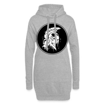 Spartaner Helm Gladiator Symbol - Hoodie-Kleid - Grau meliert - Vorne