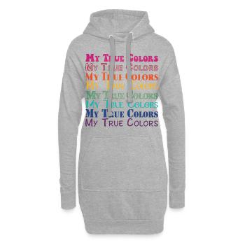 My true colors: rainbow vintage - Hoodie-Kleid - Grau meliert - Vorne