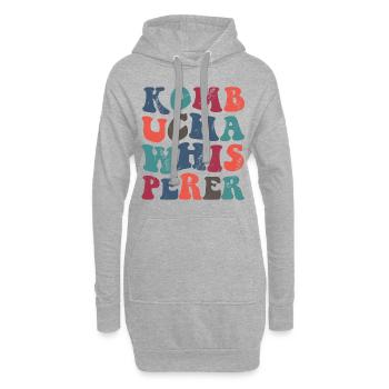 Kombucha Whisperer Vintage - Hoodie-Kleid - Grau meliert - Vorne