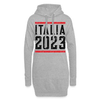 Italia 2023 - Hoodie-Kleid - Grau meliert - Vorne