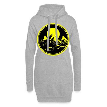 Berge Natur Mountains Silhouette - Hoodie-Kleid - Grau meliert - Vorne