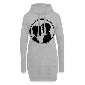 Ehepaar Hochzeit Couple Heirat - Hoodie-Kleid - Grau meliert - Vorne