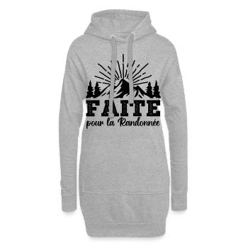 Faite pour la randonnée cadeau pour randonneuse - Sweat-shirt à capuche long Femme - gris chiné - Devant