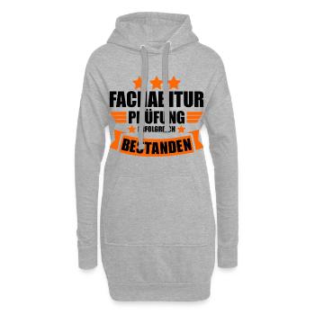 Fachabitur Fachabi Abschluss Bestanden - Hoodie-Kleid - Grau meliert - Vorne