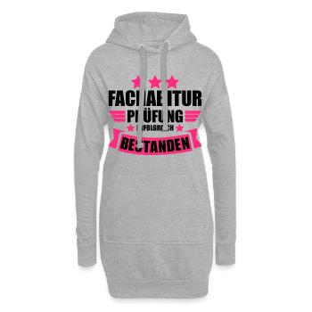 Fachabitur Fachabi Abschluss Bestanden Mädchen - Hoodie-Kleid - Grau meliert - Vorne