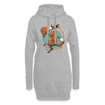 Hoops Star Kangourou - Sweat-shirt à capuche long Femme - gris chiné - Devant