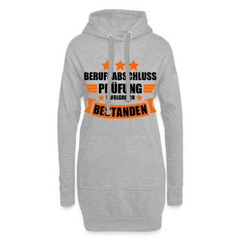 Berufsabschluss Prüfung bestanden für Gesellen - Hoodie-Kleid - Grau meliert - Vorne