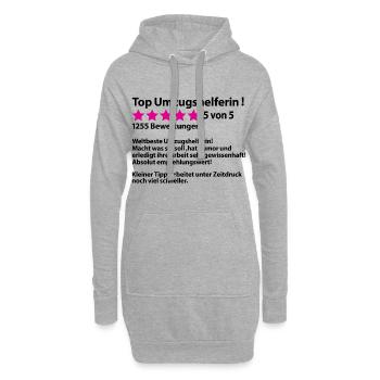 Dankeschön Danke Umzugshelferin Umzugsunternehmen - Hoodie-Kleid - Grau meliert - Vorne