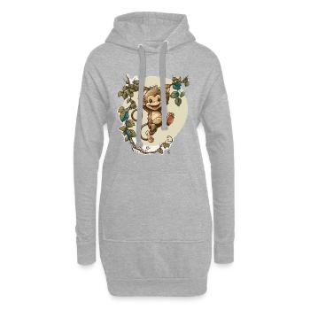 Blödsinn - Hoodie-Kleid - Grau meliert - Vorne